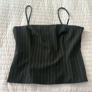 Black cropped top